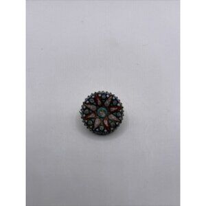 Vintage Micro Mosaic Floral Brooch Pin